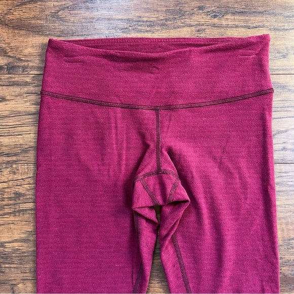 Lululemon • Wunder Under Pant legging Luon Pique maroon Rust Berry Bumble - Picture 3 of 12